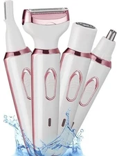 4 In 1 Women Electric Shaver Rechargeable Waterproof Razor Painless Epilator