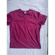 Cherokee Men's V-Neck Scrub Top - Burgundy