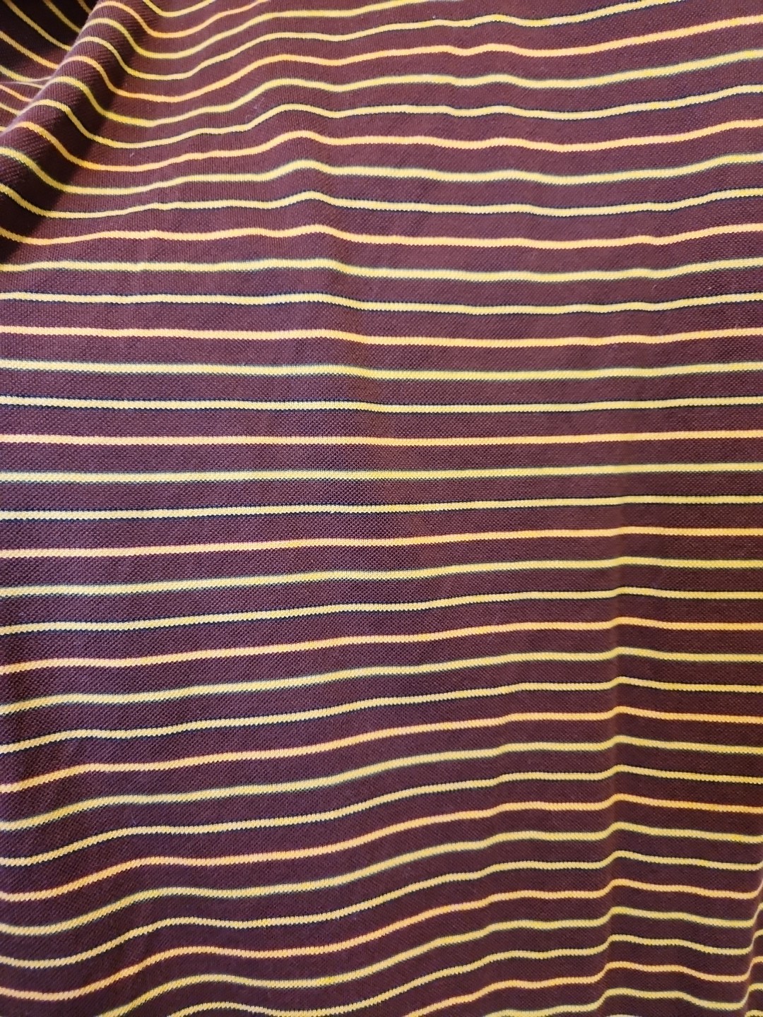 Robert Talbott Striped Polo Maroon Drk Yellow Col… - image 9