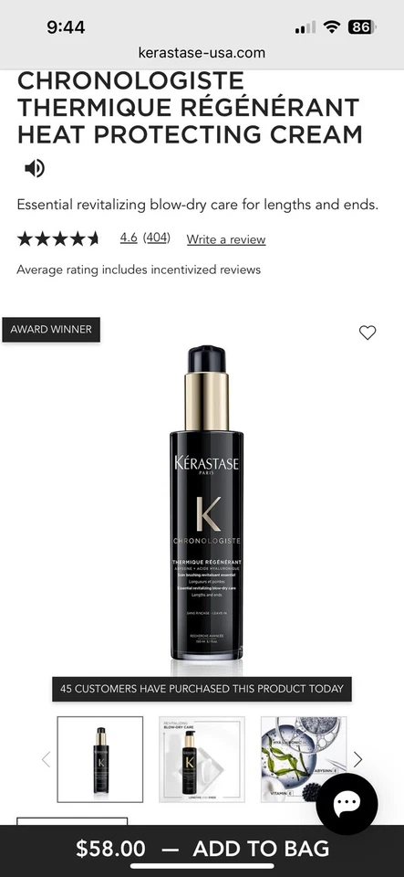 Kerastase Chronologiste Thermique Regenerant Blow Dry Primer 5.1 oz - Image 2 of 2