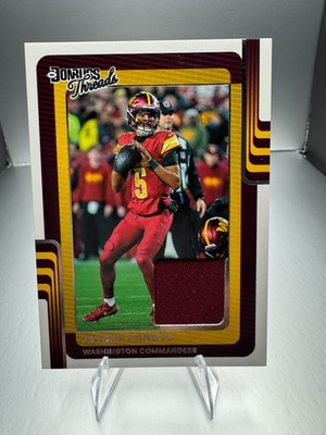 Jayden Daniels 2025 Donruss Threads Washington Commanders Patch Relic DTH-JDS