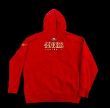 San Francisco 49ers NIKE 2023 Sideline Club Fleece Red Hoodie XL Kyle Shanahan