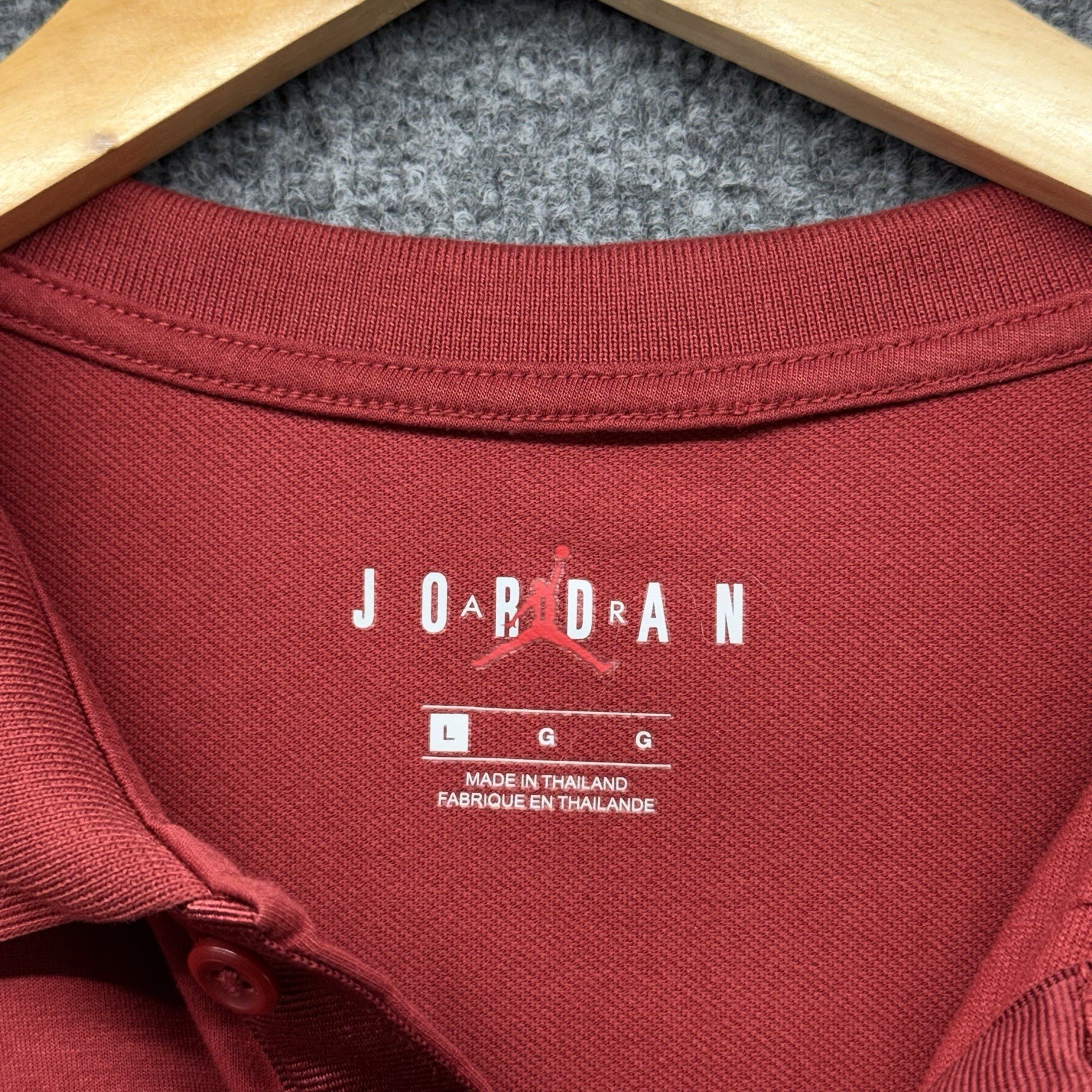 Oklahoma Sooners Jordan Polo Shirt Size L Red Jumpman Nike Short Sleeve thumbnail 4