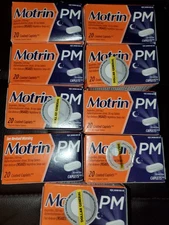 Motrin PM Caplets Ibuprofen & Sleep Aid, 9 Boxes READ EXP
