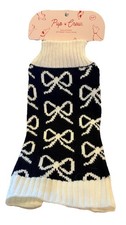    Pup Crew Dog Sweater Black With White Bows Size Small   