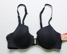Third Love Women's ComfortStretch Front Close T-Shirt Bra DH3 Black 34B1/2 NWT