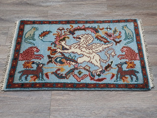 Turkish Bohemian Rug (Tree Of Life)Flying Dragon Turkish Rug Hand Made 2x3 Ft