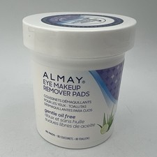 Discontinued Almay Eye Makeup Remover Pads Gentle Oil Free 80 Pads Aloe NEW