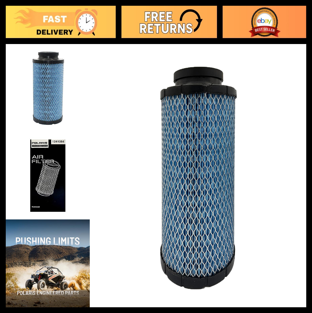 High-Performance Air Filter for RZR XP 1000, Pro XP, Turbo R, Easy Install, OEM
