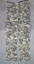 Wrangler Boys Camo Cargo Pants Size 10 Slim Green Camouflage Adjustable Waist