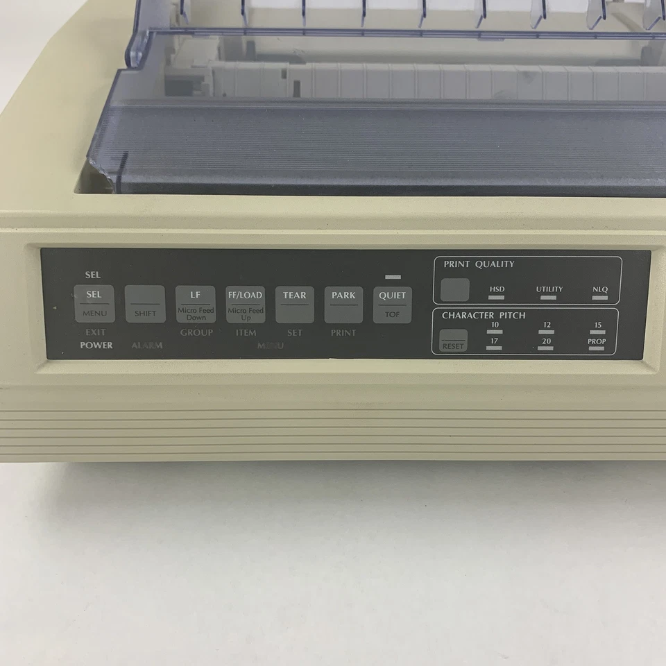 OKI Microline 520 Dot Matrix Printer 9 PIN Tested No Pull Up Assembly or Guide. - Image 3 of 4