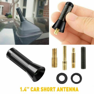 Black Carbon Fiber Short Antenna For TRD Sports Toyota 1.4'' General Purpose US D