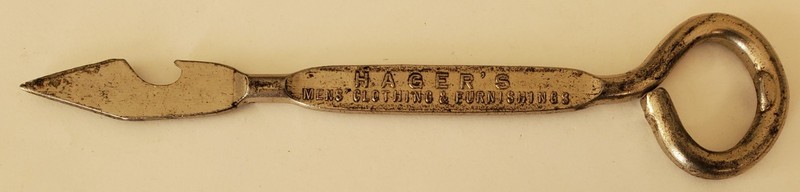 HAGER'S VINTAGE OLD COMBO TOOL CBO CIGAR BOX OPENER CORK CAP CROWN BOTTLE LIFTER