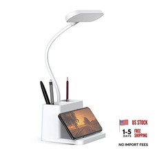 Rechargeable Small Desk Lamp for Home Office Bedroom, Study Table Light White