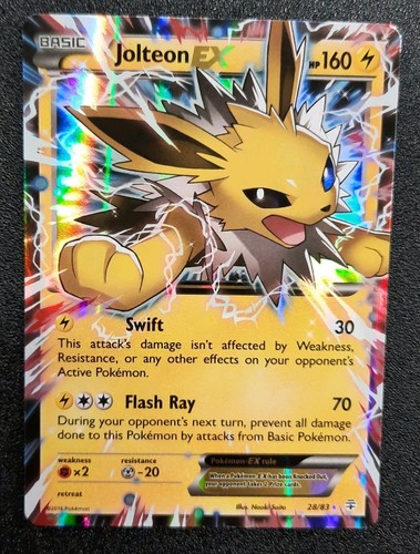 Pokemon TCG Jolteon EX Holo Generations English 2016 Lightly Played 28/83