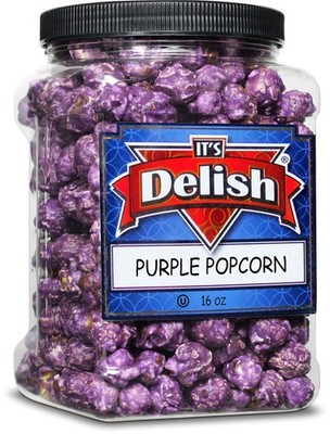 Purple Grape Flavored Popcorn by , 16 Oz Jumbo Container | Bulk Popped Pop Co...