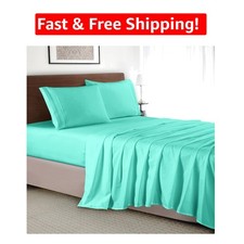 Luxury 4-Piece Queen Bed Sheet Set - 1500 Thread Count Microfiber, Paradise Teal