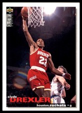 Clyde Drexler 1995-96 Collector's Choice  I #55 Rockets NBA READ FREE SHIPPING