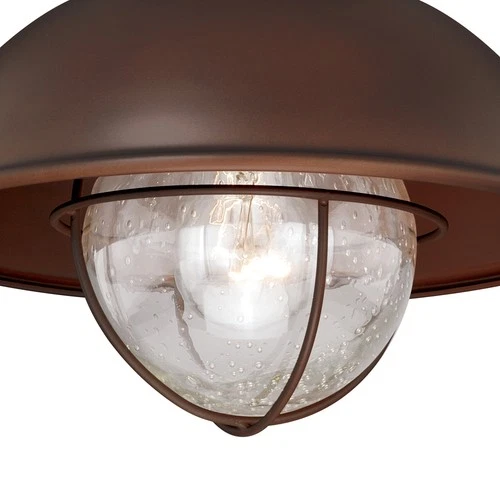Vaxcel Lighting T0142 Harwich 1 Light Flush Mount Outdoor Ceiling - Grey - Picture 10 of 12