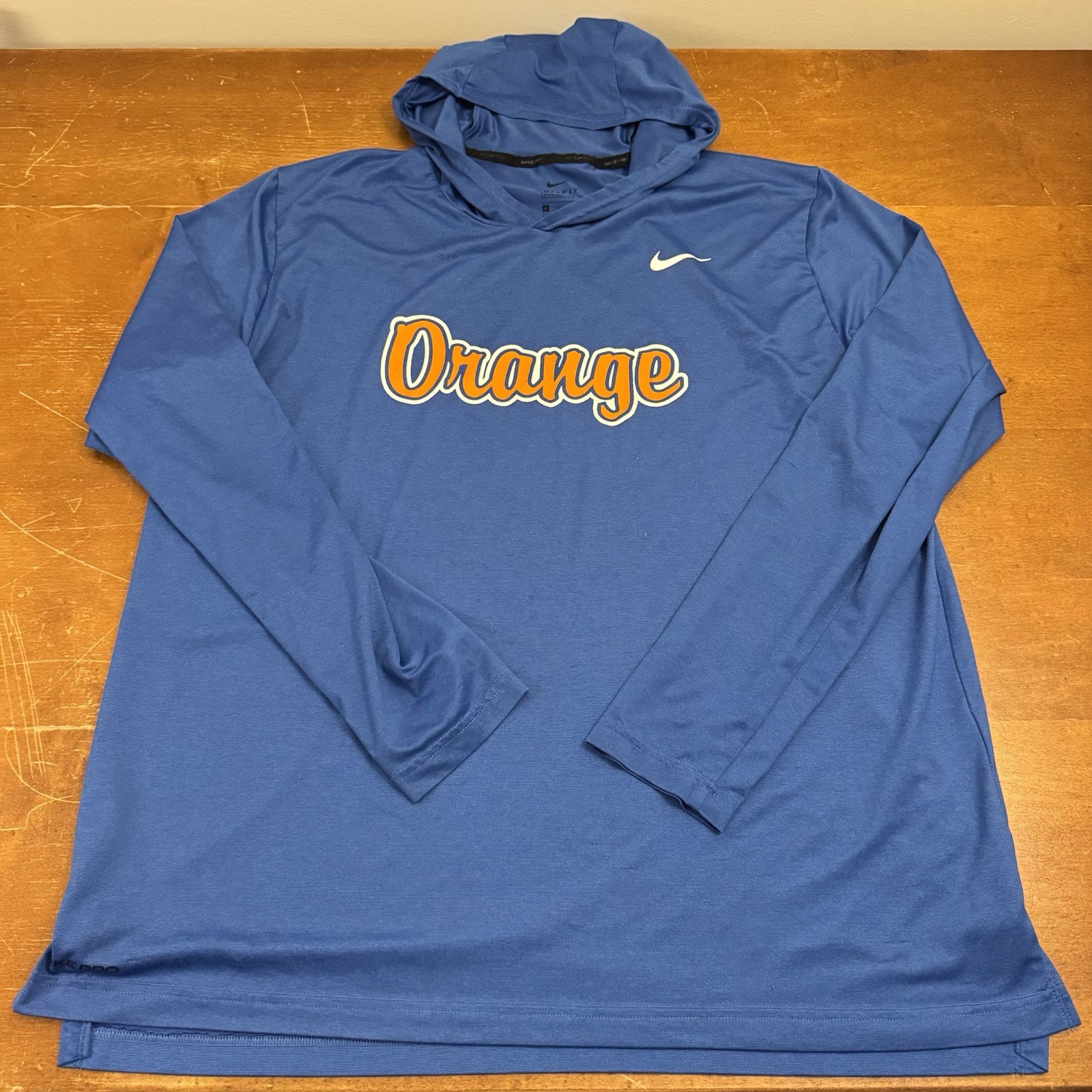 Nike Hoodie Mens Extra Large Blue Pro Pullover Lightweight Dri Fit