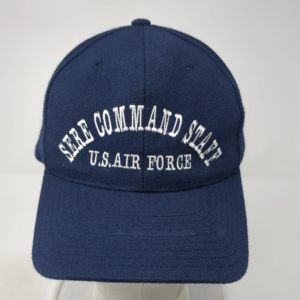 Sere Command Staff US Air Force Fitted Baseball Cap Blue 7 1/4 Colosseum - Image 2 of 4