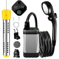 Battery Powered Portable Shower Heater for Camping with 6000mAh Water Heater
