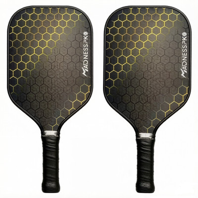 Pickleball Paddles Set of 2 USAPA Approved Fiberglass Rackets Balls Grips Bag