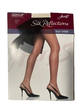 Hanes Silk Reflections Silky Sheer Plus Control Top Cool 717 SIZE CD NEW PEARL
