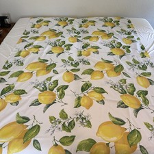 Large Yellow Lemons  Blooms Tablecloth Oblong 100  X 58  Summertime