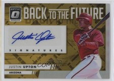 2016 Donruss Optic Back to the Future Signatures Gold 5/10 Justin Upton Auto nd3