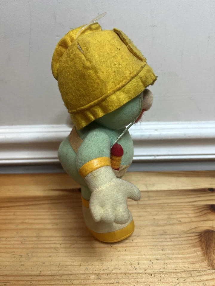 "Figura de juguete de peluche Jim Hensons Fraggle Rock Doozers 2004 Sababa Toys sombrero amarillo 8""" Foto 4 de 4