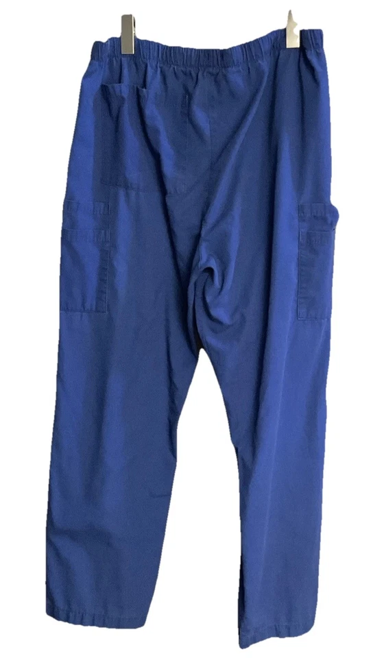 Pantalones Médicos Landau Hombre Carga Parte Inferior Azul Cordón Elástico Mediano 8555 Foto 4 de 4