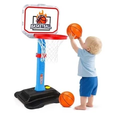  Toddler Basketball Hoop Indoor Toys for Kid, Mini Adjustable Kids Basketball 
