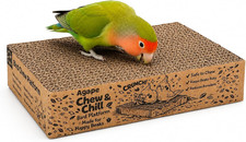 Parrot Chew Toy, Shreddable Cardboard Bird Platform, Natural Perch