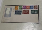 Israel Scott #1-9 1948 Doar Ivri Official FDC with Tel Aviv Slogan Cancels!