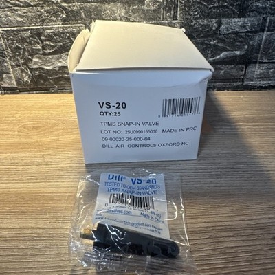 (25) Dill VS-20 Rubber Snap-in Valve Stems For TPMS Sensor