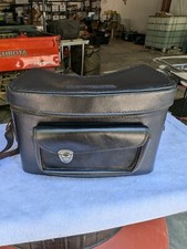 Vintage Leather Hard Camera Case Black Made In Hong Kong With Strap Red...