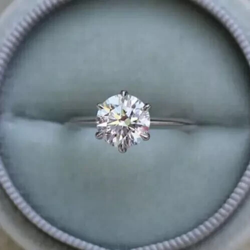 1.50 Ct Round Cut IGI Certified Lab Grown Diamond Solitaire Ring 14K White Gold - Picture 8 of 23