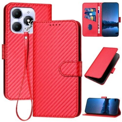 For Itel A90 YX0070 Carbon Fiber Buckle Leather Phone Case
