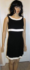All That Jazz Classic Sexy Little Black & White Dress Size 7/8 Made in the USA