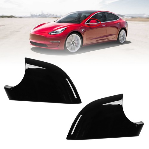 2 Pcs Glossy Black Car Exterior Mirror Cover Cap Protecting Rear View For Te FER - Picture 18 of 22
