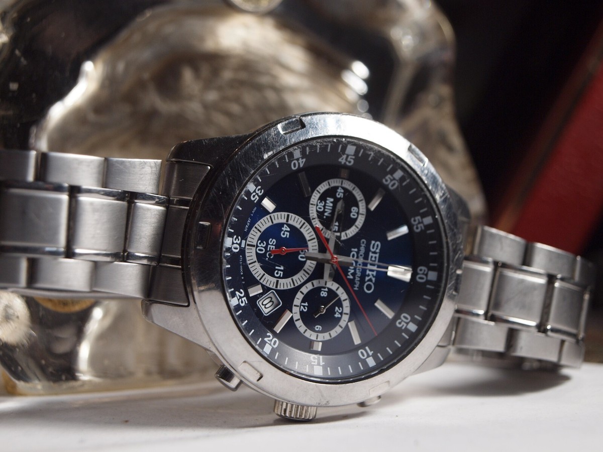 SEIKO クロノグラフ 100‪M 4T53-00B0 ブラック SEIKO クロノグラフ 100‪M 4T53-00B0 ブラック seiko‬