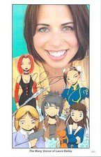 Laura Bailey Signed 11x17 Fruits Basket Tohru Honda Chun Li Auto Photo JSA COA