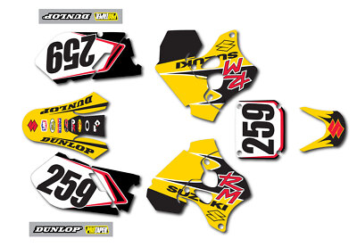 SUZUKI RM 125 RM 250 Graphics Kit for 1996 1997 1998 Motocross MX