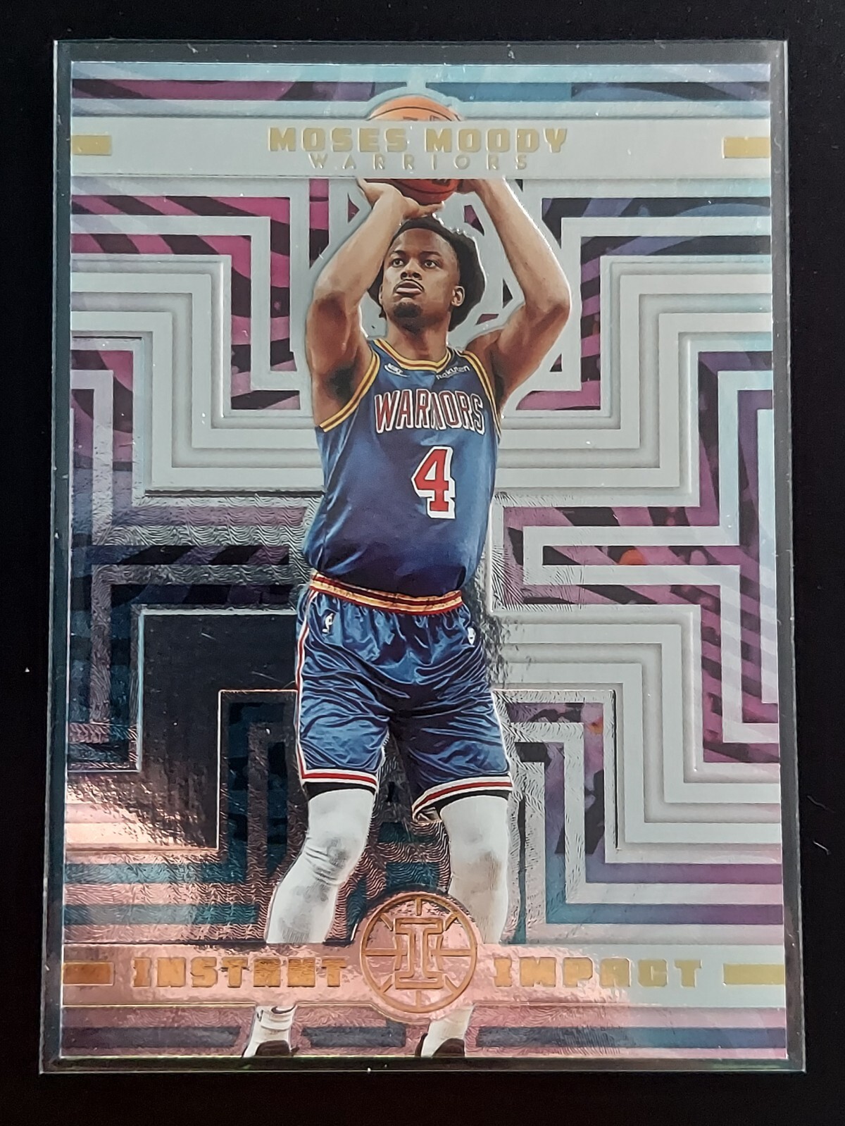 2021-22 Illusions Basketball Moses Moody Instant Impact Insert #14 RC Warriors