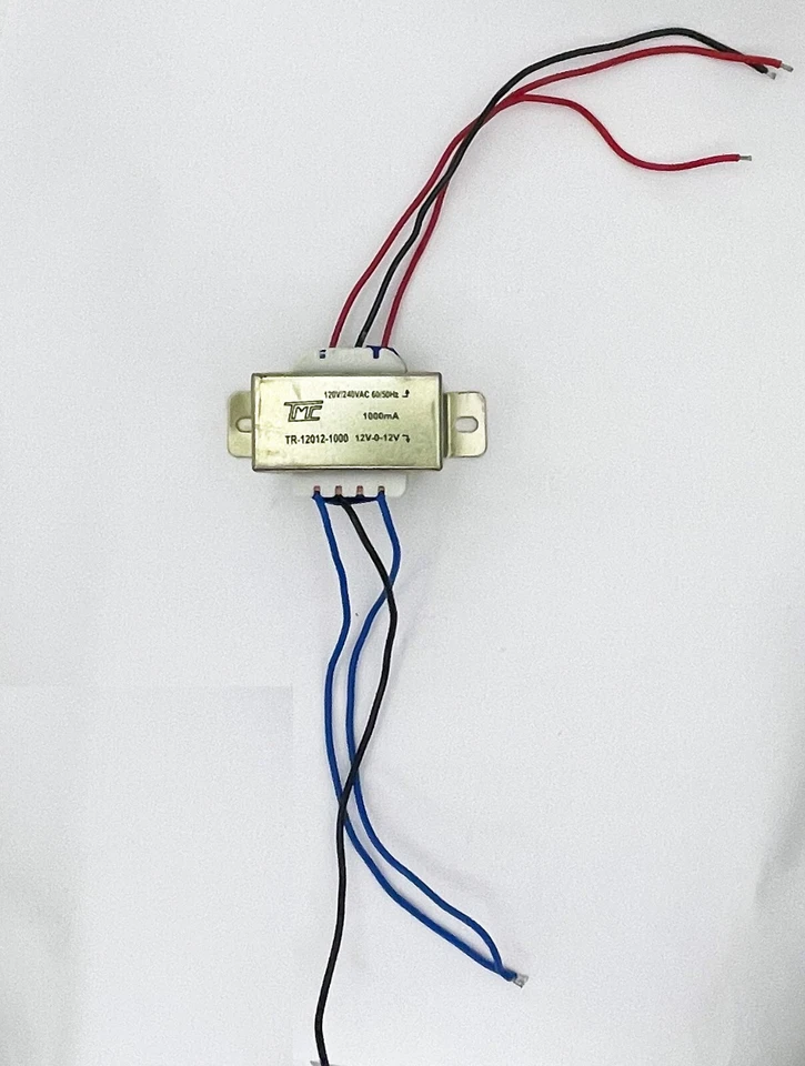 Transformer Center Tap 110/220VAC to 24V AC  12V-0-12V AC, 1000mA (1A), TMC USA - Image 3 of 4