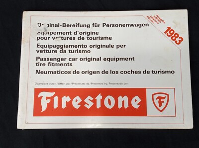 1983 German vintage firestone tires  tire Europe Car data Europe ,5 languages