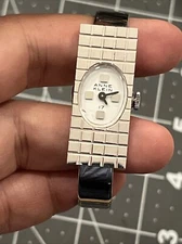 1970 Tall Rectangular Anne Klein Fashion Ladies Watch 17 Jewels Works