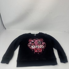 Kenzo Kids Graphic Crew Neck Sweatshirt Pink Tiger Logo Size 5A/110