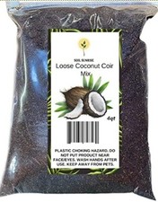 Loose Coconut Coir Mix, Coconut Coir for Gardening and Reptile Substrate 4 Quart